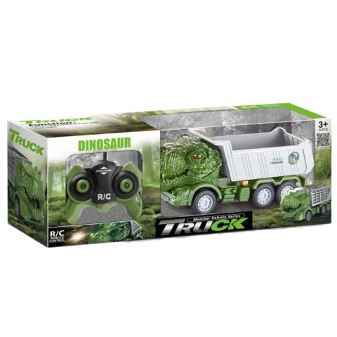 AUTO WYWROTKA DINOZAUR ZDALNIE STEROWANA NA PILOT RC MASZYNA BUDOWLANA LED IMPORT PRONICE