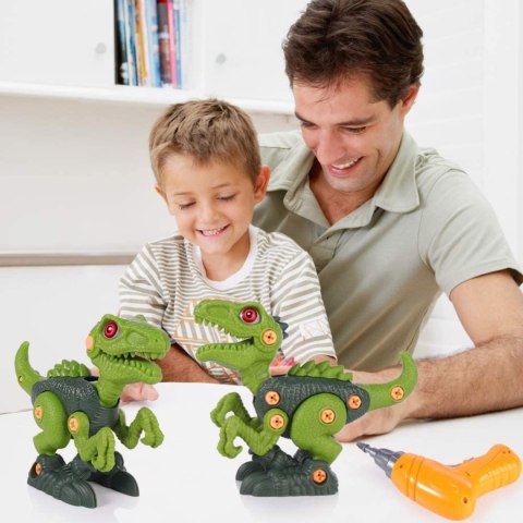 DINOZAUR DO SKRĘCANIA Z WKRĘTARKĄ ZRÓB TO SAM ZESTAW MAŁEGO MAJSTERKOWICZA IMPORT PRONICE