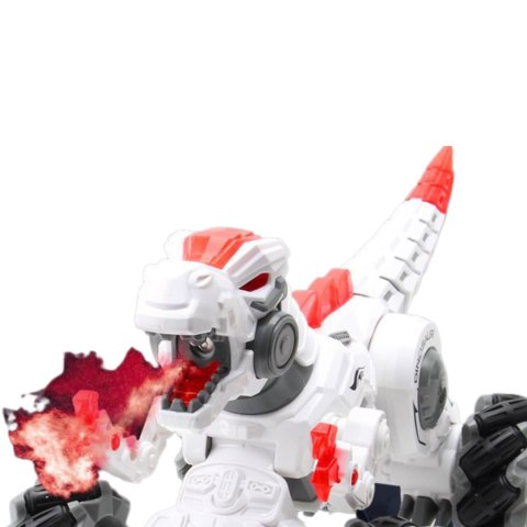 DINOZAUR SMOK ROBOT ZDALNIE STEROWANY ŚWIATŁO DŻWIĘK CHODZI PARA DYM RYCZY IMPORT PRONICE
