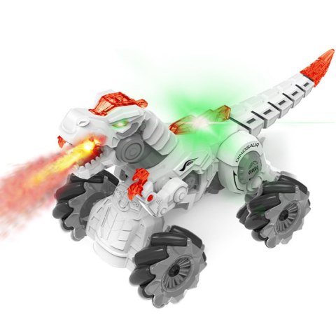 DINOZAUR SMOK ROBOT ZDALNIE STEROWANY ŚWIATŁO DŻWIĘK CHODZI PARA DYM RYCZY IMPORT PRONICE