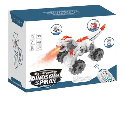 DINOZAUR SMOK ROBOT ZDALNIE STEROWANY ŚWIATŁO DŻWIĘK CHODZI PARA DYM RYCZY IMPORT PRONICE