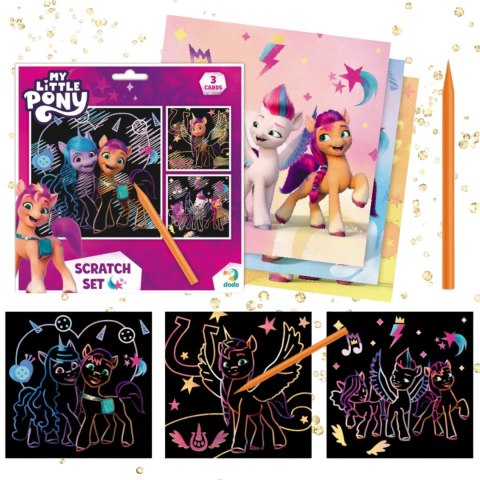 ZDRAPKA ARTYSTYCZNA MY LITTLE PONY ZESTAW DO MALOWANIA METODĄ SCRATCH DODO