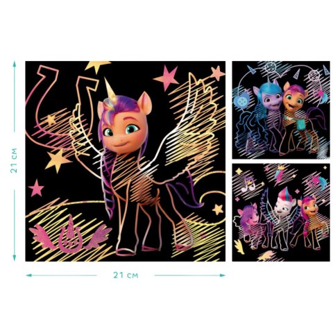 ZDRAPKA ARTYSTYCZNA MY LITTLE PONY ZESTAW DO MALOWANIA METODĄ SCRATCH DODO