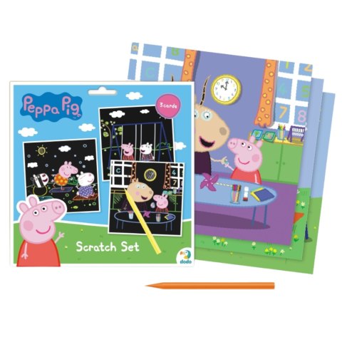 ZDRAPKA ARTYSTYCZNA ŚWINKA PEPPA 3 KOLOROWE KARTKI MALOWANIE METODĄ SCRATCH DODO ZDRAPKA ARTYSTYCZNA ŚWINKA PEPPA 3 KOLOROWE KARTKI MALOWANIE METODĄ SCRATCH DODO