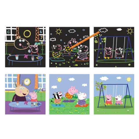 ZDRAPKA ARTYSTYCZNA ŚWINKA PEPPA 3 KOLOROWE KARTKI MALOWANIE METODĄ SCRATCH DODO ZDRAPKA ARTYSTYCZNA ŚWINKA PEPPA 3 KOLOROWE KARTKI MALOWANIE METODĄ SCRATCH DODO