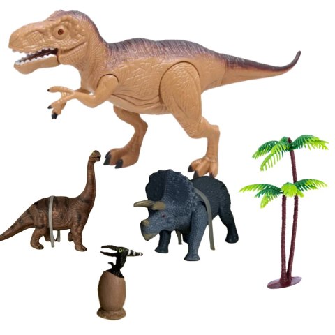 ZESTAW 4 FIGUREK DINOZAURÓW 2 DRZEWKA EFEKTY DŹWIĘKOWE I ŚWIETLNE IMPORT PRONICE ZESTAW 4 FIGUREK DINOZAURÓW 2 DRZEWKA EFEKTY DŹWIĘKOWE I ŚWIETLNE IMPORT PRONICE