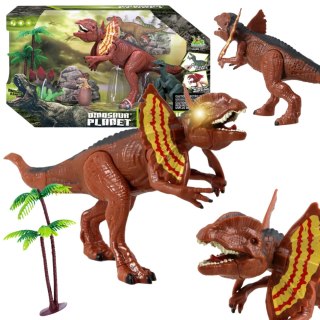 ZESTAW 4 FIGUREK DINOZAURÓW 2 DRZEWKA EFEKTY DŹWIĘKOWE I ŚWIETLNE IMPORT PRONICE