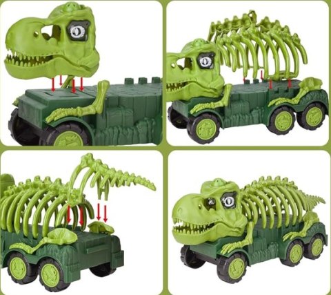 ZESTAW AUTO DINOZAUR INTERAKTYWNY TRANSPORTER QUADY MOTORY ZWIERZĘTA LED IMPORT PRONICE