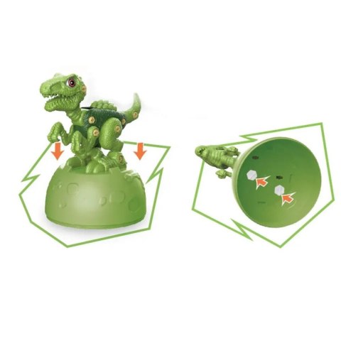 ZESTAW DINOZAUR DINO W JAJKU DO SKRĘCANIA ŚRUBKI WKRĘTARKA JAJO UKŁADANKA IMPORT PRONICE