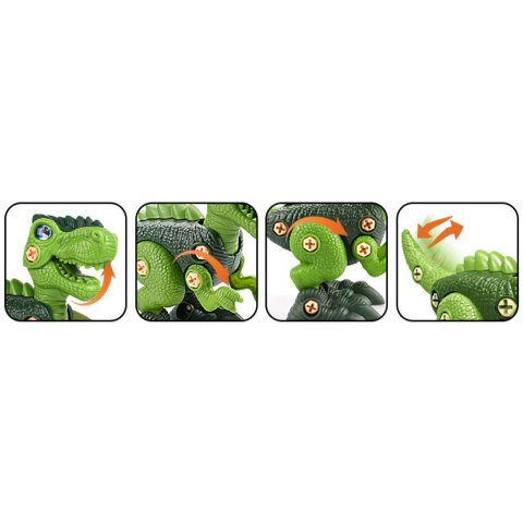 ZESTAW DINOZAUR DINO W JAJKU DO SKRĘCANIA ŚRUBKI WKRĘTARKA JAJO UKŁADANKA IMPORT PRONICE