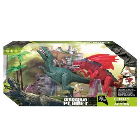 ZESTAW DINOZAURÓW 4 FIGURKI 2 DRZEWKA EFEKTY DŹWIĘKOWE I ŚWIETLNE IMPORT PRONICE ZESTAW DINOZAURÓW 4 FIGURKI 2 DRZEWKA EFEKTY DŹWIĘKOWE I ŚWIETLNE IMPORT PRONICE