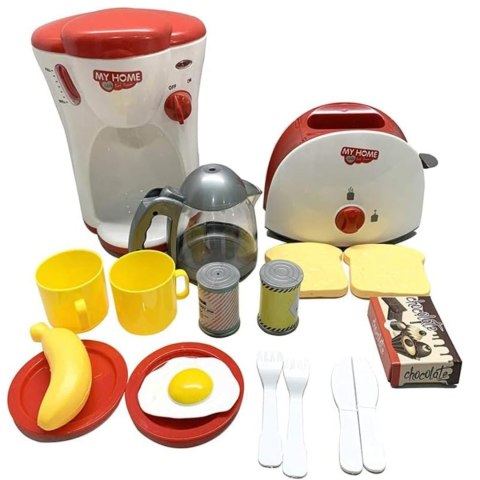 ZESTAW KUCHENNY EKSPRES DO KAWY, TOSTER, AKCESORIA, KUBECZKI AGD DLA DZIECI IMPORT PRONICE