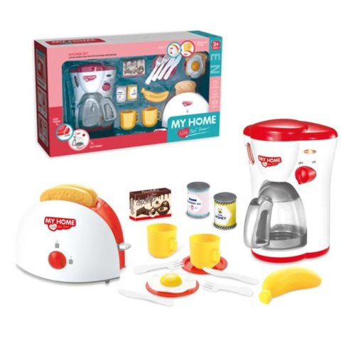 ZESTAW KUCHENNY EKSPRES DO KAWY, TOSTER, AKCESORIA, KUBECZKI AGD DLA DZIECI IMPORT PRONICE