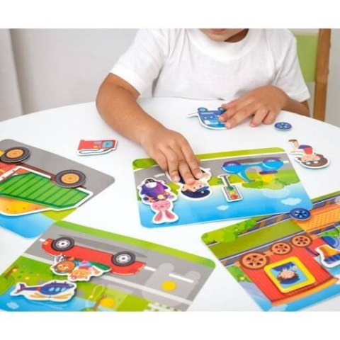 GRA EDUKACYJNA Z RZEPAMI TRANSPORT ZESTAW PLANSZE FIGURKI ROTER KAFER ROTER KAFER