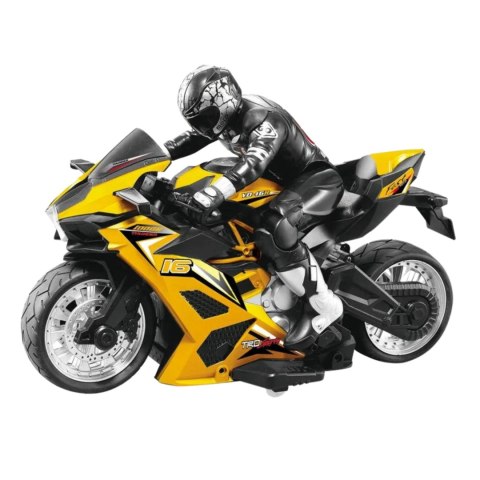 MOTOCYKL ZDALNIE STEROWANY PILOT MOTOCYKLISTA WYŚCIG RC GRUBE OPONY IMPORT PRONICE