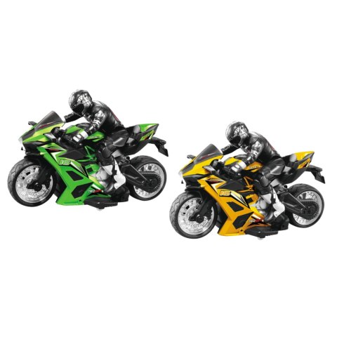 MOTOCYKL ZDALNIE STEROWANY PILOT MOTOCYKLISTA WYŚCIG RC GRUBE OPONY IMPORT PRONICE