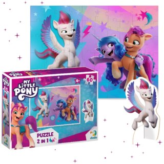 PUZZLE MY LITTLE PONY 60 ELEMENTÓW Z FIGURKĄ KUCYKA KOLOROWA UKŁADANKA DODO