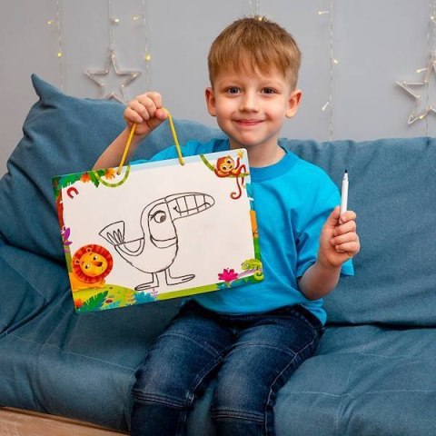 TABLICA MAGNETYCZNA ZOO ZWIERZĘTA MARKERY ZESTAW EDUKACYJNY ROTER KAFER ROTER KAFER