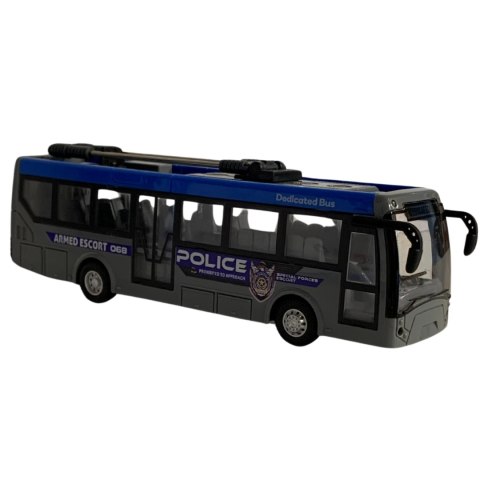 TROLEJBUS POLICYJNY ZDALNIE STEROWANY KOMUNIKACJA MIEJSKA EFEKTY ŚWIETLNE IMPORT PRONICE