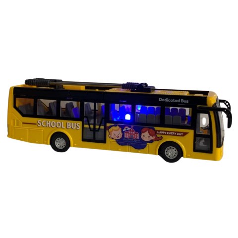 TROLEJBUS SZKOLNY ZDALNIE STEROWANY KOMUNIKACJA MIEJSKA EFEKTY ŚWIETLNE RC IMPORT PRONICE