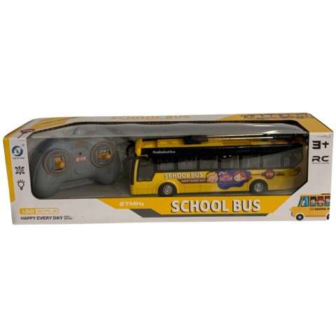 TROLEJBUS SZKOLNY ZDALNIE STEROWANY KOMUNIKACJA MIEJSKA EFEKTY ŚWIETLNE RC IMPORT PRONICE