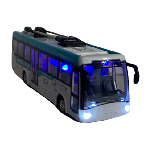 TROLEJBUS ZDALNIE STEROWANY POJAZD KOMUNIKACJA MIEJSKA EFEKTY ŚWIETLNE IMPORT PRONICE