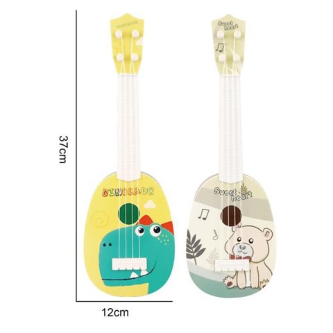 UKULELE GITARA DZIECIĘCA INSTRUMENT MUZYCZNY MIĘKKIE STRUNY MUZYKA IMPORT PRONICE