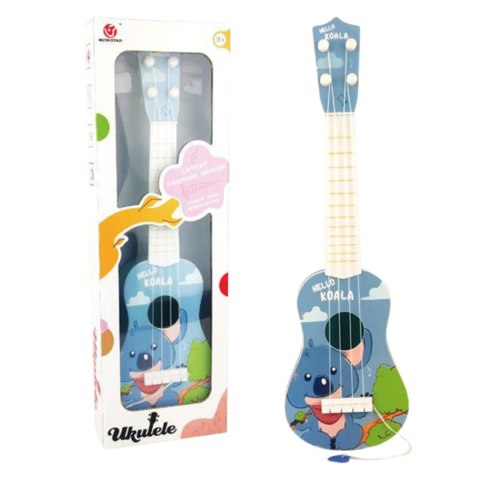 UKULELE GITARA DZIECIĘCA INSTRUMENT MUZYCZNY MIĘKKIE STRUNY MUZYKA IMPORT PRONICE