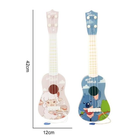 UKULELE GITARA DZIECIĘCA INSTRUMENT MUZYCZNY MIĘKKIE STRUNY MUZYKA IMPORT PRONICE
