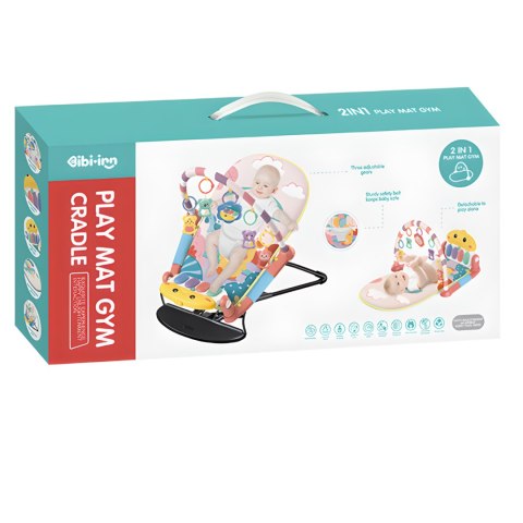 ZESTAW GIMNASTYCZNY 2W1 MATA DO LEŻENIA + KOŁYSKA PIANINKO ŚWIATŁO DŹWIĘK IMPORT PRONICE