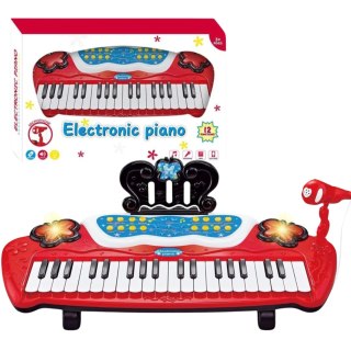 ELEKTRONICZNE PIANINO DLA DZIECI MIKROFON ŚWIATŁO INSTRUMENT MUZYCZNY IMPORT PRONICE