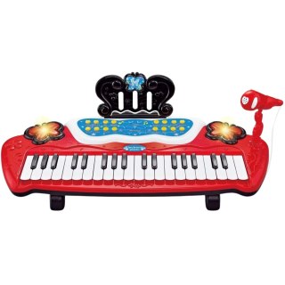 ELEKTRONICZNE PIANINO DLA DZIECI MIKROFON ŚWIATŁO INSTRUMENT MUZYCZNY IMPORT PRONICE