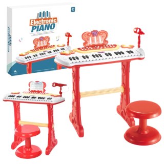 ELEKTRONICZNE PIANINO ZESTAW KRZESŁO INSTRUMENT MUZYCZNY OŚWIETLENIE IMPORT PRONICE