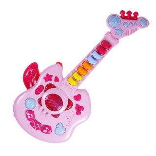 GITARA INTERAKTYWNA DLA DZIECI EFEKTY ŚWIETLNE DŹWIĘKOWE INSTRUMENT IMPORT PRONICE