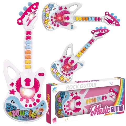 GITARA INTERAKTYWNA DLA DZIECI EFEKTY ŚWIETLNE INSTRUMENT MUZYCZNY IMPORT PRONICE
