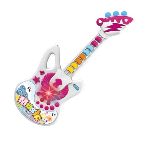 GITARA INTERAKTYWNA DLA DZIECI EFEKTY ŚWIETLNE INSTRUMENT MUZYCZNY IMPORT PRONICE