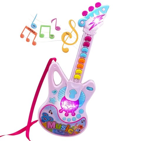 GITARA INTERAKTYWNA DLA DZIECI EFEKTY ŚWIETLNE INSTRUMENT MUZYCZNY IMPORT PRONICE