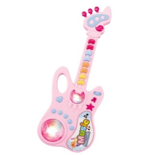 GITARA INTERAKTYWNA DLA DZIECI INSTRUMENT MUZYCZNY MELODIE DŹWIĘK ŚWIATŁO IMPORT PRONICE