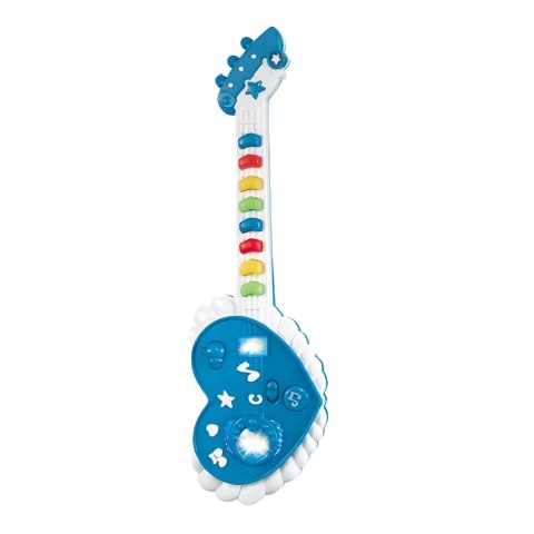 GITARA INTERAKTYWNA DLA DZIECI INSTRUMENT MUZYCZNY SERCE EFEKTY ŚWIETLNE IMPORT PRONICE