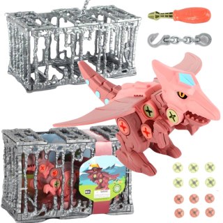 ZESTAW DINOZAUR DO SKRĘCANIA PTERODAKTYL ŚRUBOKRĘT KLATKA DO ZAWIESZENIA IMPORT PRONICE