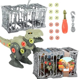 ZESTAW DINOZAUR DO SKRĘCANIA TYRANOZAUR ŚRUBOKRĘT KLATKA DO ZAWIESZENIA IMPORT PRONICE