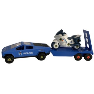 ZESTAW SAMOCHÓD DO MONTAŻU PRZYCZEPA MOTOR ŚRUBOKRĘT RUCHOME CZĘŚCI IMPORT PRONICE