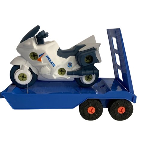 ZESTAW SAMOCHÓD DO MONTAŻU PRZYCZEPA MOTOR ŚRUBOKRĘT RUCHOME CZĘŚCI IMPORT PRONICE
