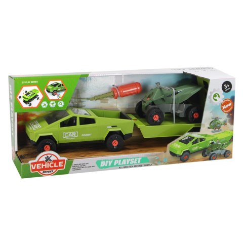 ZESTAW SAMOCHÓD DO SAMODZIELNEGO MONTAŻU PRZYCZEPA QUAD ŚRUBOKRĘT IMPORT PRONICE ZESTAW SAMOCHÓD DO SAMODZIELNEGO MONTAŻU PRZYCZEPA QUAD ŚRUBOKRĘT IMPORT PRONICE