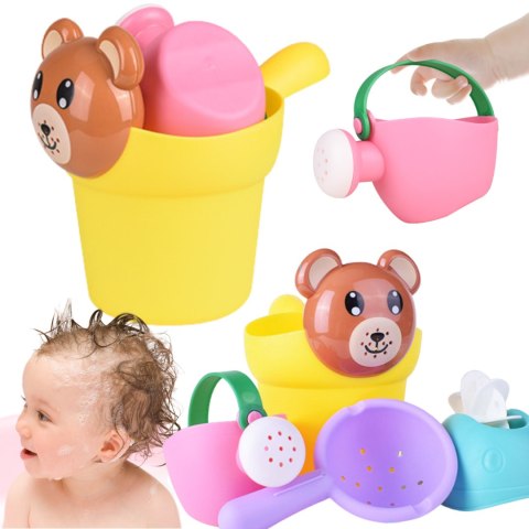 ZESTAW ZABAWKI DO KĄPIELI KONEWKA Z MISIEM MŁYNEK DO WODY MAŁA KONEWKA IMPORT PRONICE