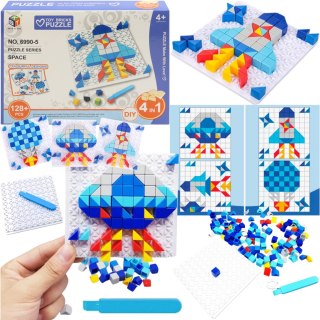 MOZAIKA DLA DZIECI 128 KLOCKÓW + AKCESORIA IMPORT PRONICE