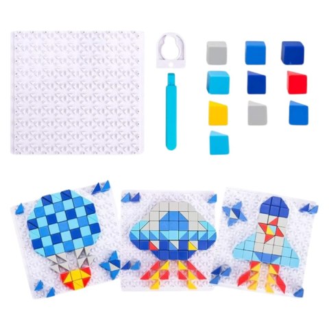 MOZAIKA DLA DZIECI 128 KLOCKÓW + AKCESORIA IMPORT PRONICE