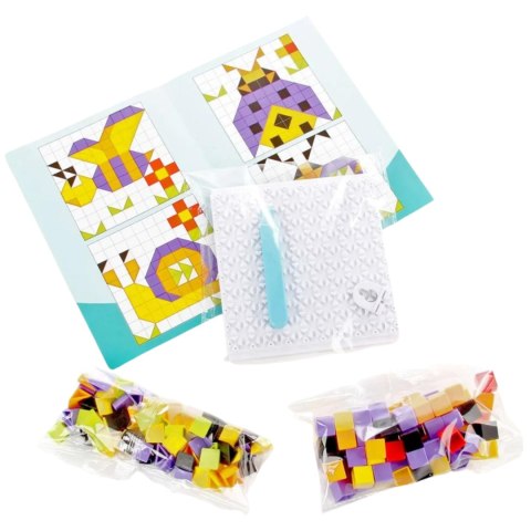 MOZAIKA DLA DZIECI 128 KLOCKÓW + AKCESORIA IMPORT PRONICE
