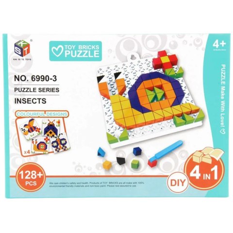 MOZAIKA DLA DZIECI 128 KLOCKÓW + AKCESORIA IMPORT PRONICE
