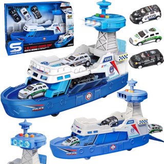 1: 16 FRICTION COASTAL DEFENSE SHIPS WITH LIGHTING AND MUSIC(WITH 3 SMALL CARS) IMPORT PRONICE
